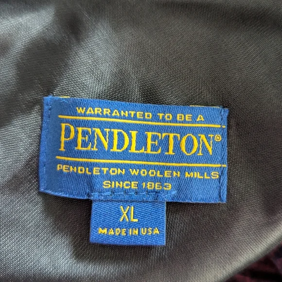 Vintage Pendleton Plaid 100% Virgin Wool Shirtdress Long Sleeve Made In USA XL - Picture 12 of 15